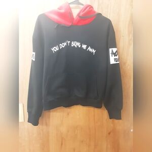 Shein Red Black "You Don't" Hoodie. Size M.